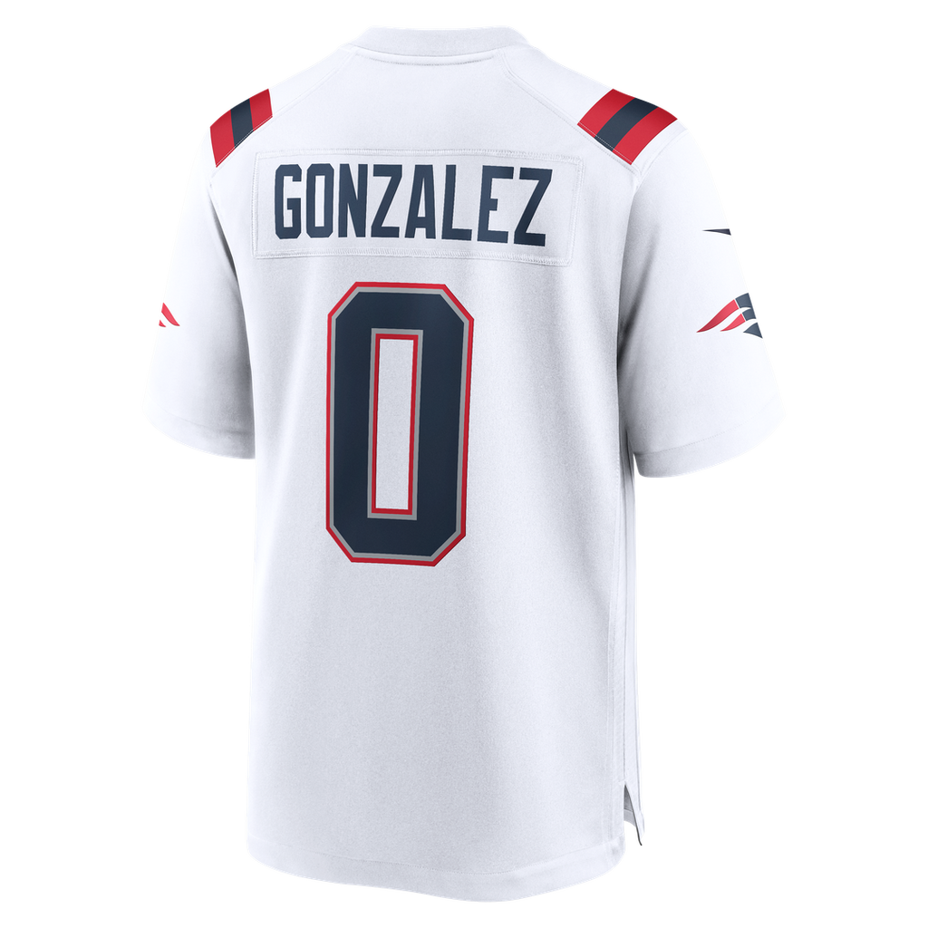 New England Patriots Christian Gonzalez Nike Game Jersey - White
