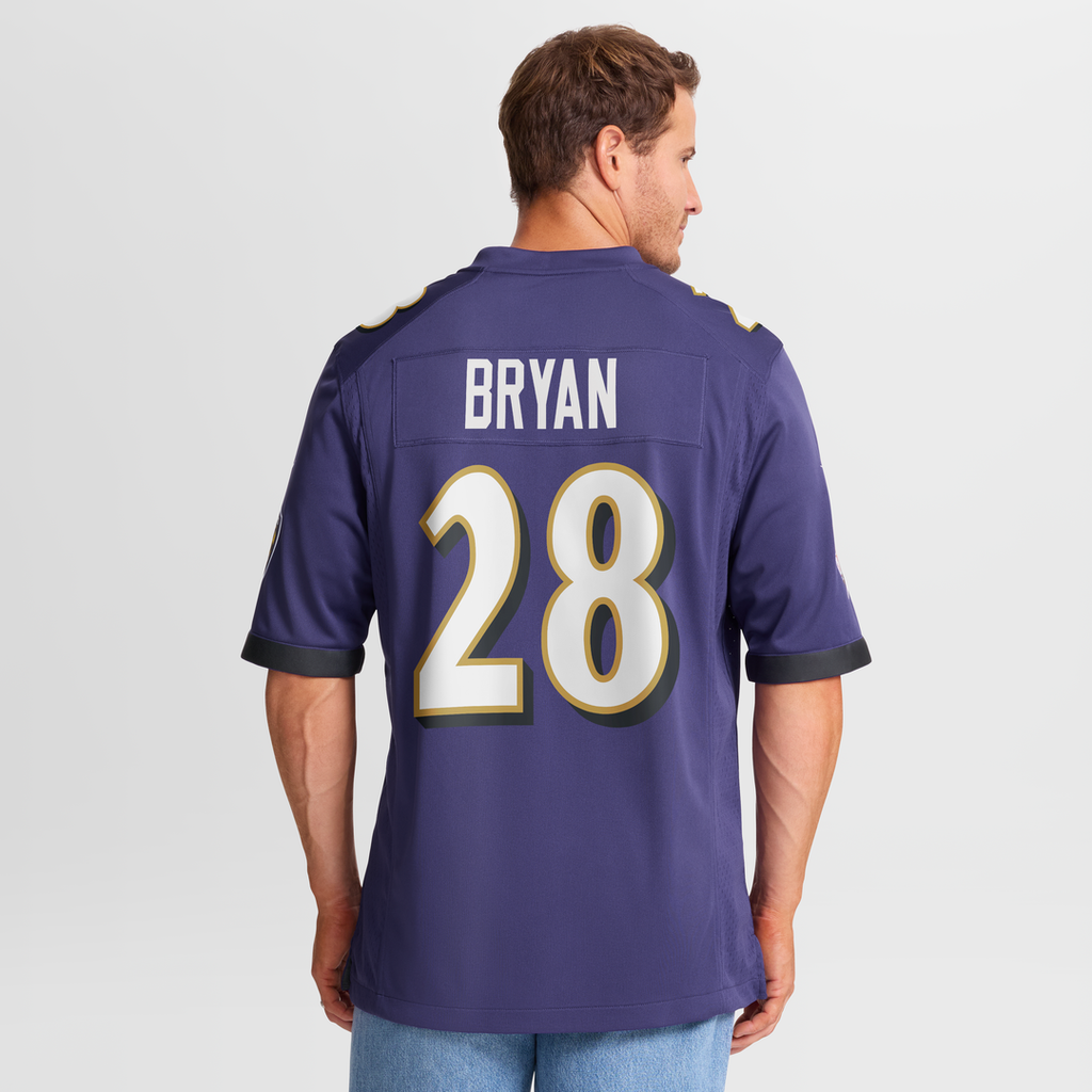 Baltimore Ravens Taven Bryan Nike Team Game Jersey - Purple