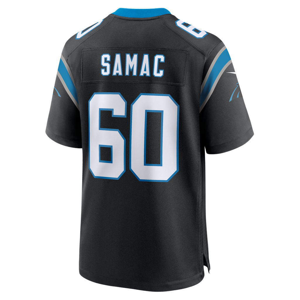 Carolina Panthers Nick Samac Nike Team Game Jersey - Black