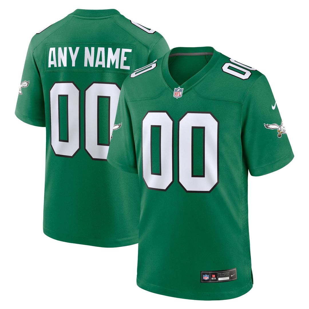 Philadelphia Eagles Nike Team Custom Game Jersey - Midnight Green