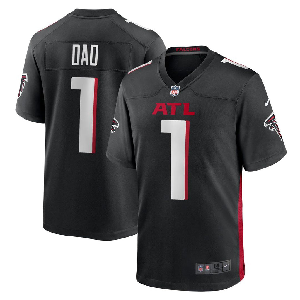 Atlanta Falcons Number 1 Dad Nike Game Jersey - Black