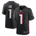 Atlanta Falcons Number 1 Dad Nike Game Jersey - Black