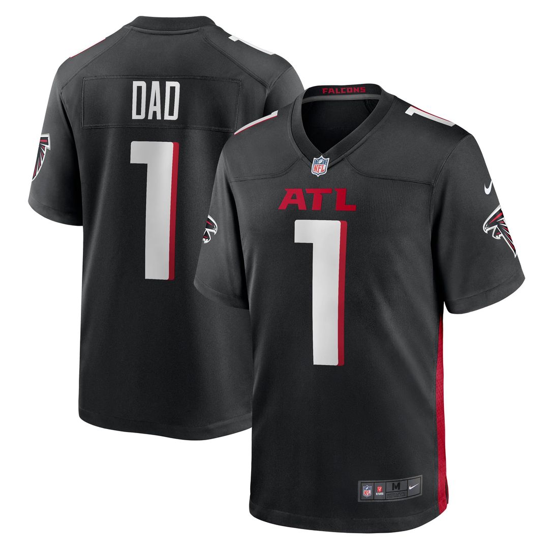 Atlanta Falcons Number 1 Dad Nike Game Jersey - Black