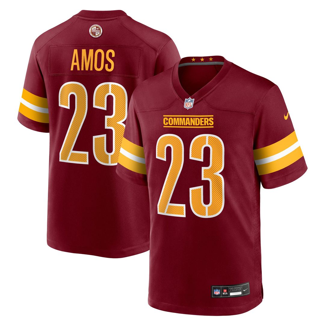 Washington Commanders Trey Amos Nike Team Game Jersey - Burgundy