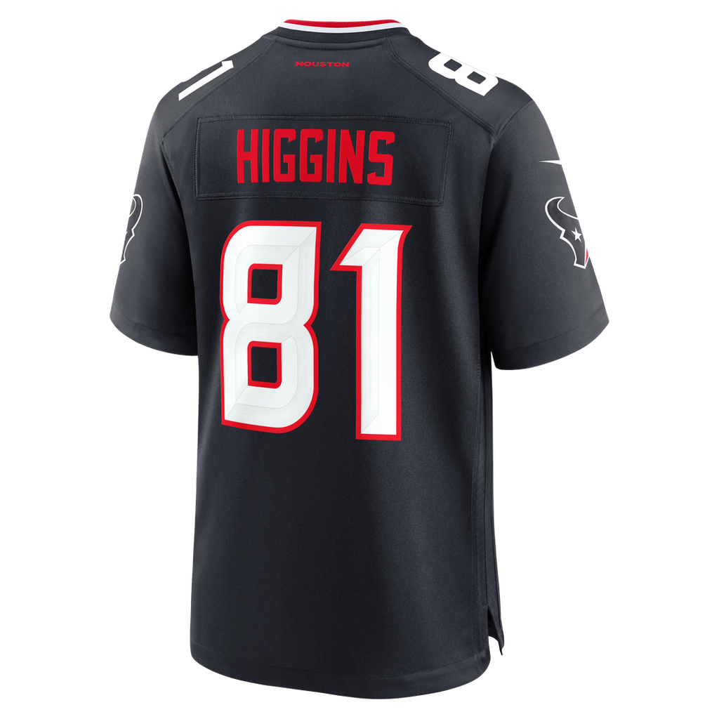 Houston Texans Jayden Higgins Nike Game Jersey - Navy