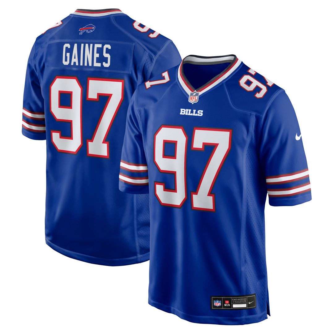 Buffalo Bills Greg Gaines Nike Team Game Jersey - Royal