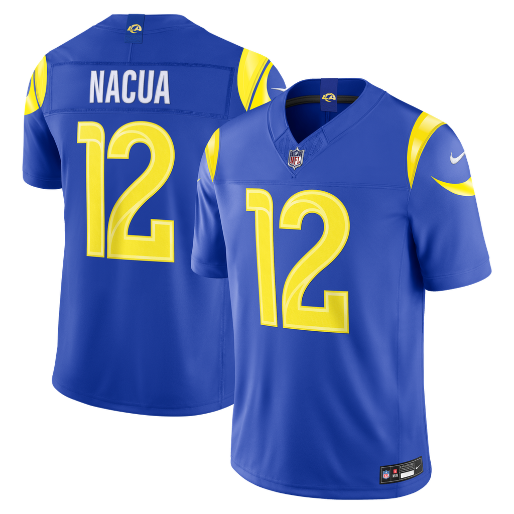 Los Angeles Rams Puka Nacua Nike Team Vapor F.U.S.E. Stitched Limited Jersey - Royal