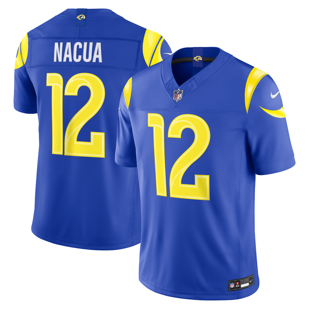 Los Angeles Rams Puka Nacua Nike Team Vapor F.U.S.E. Stitched Limited Jersey - Royal
