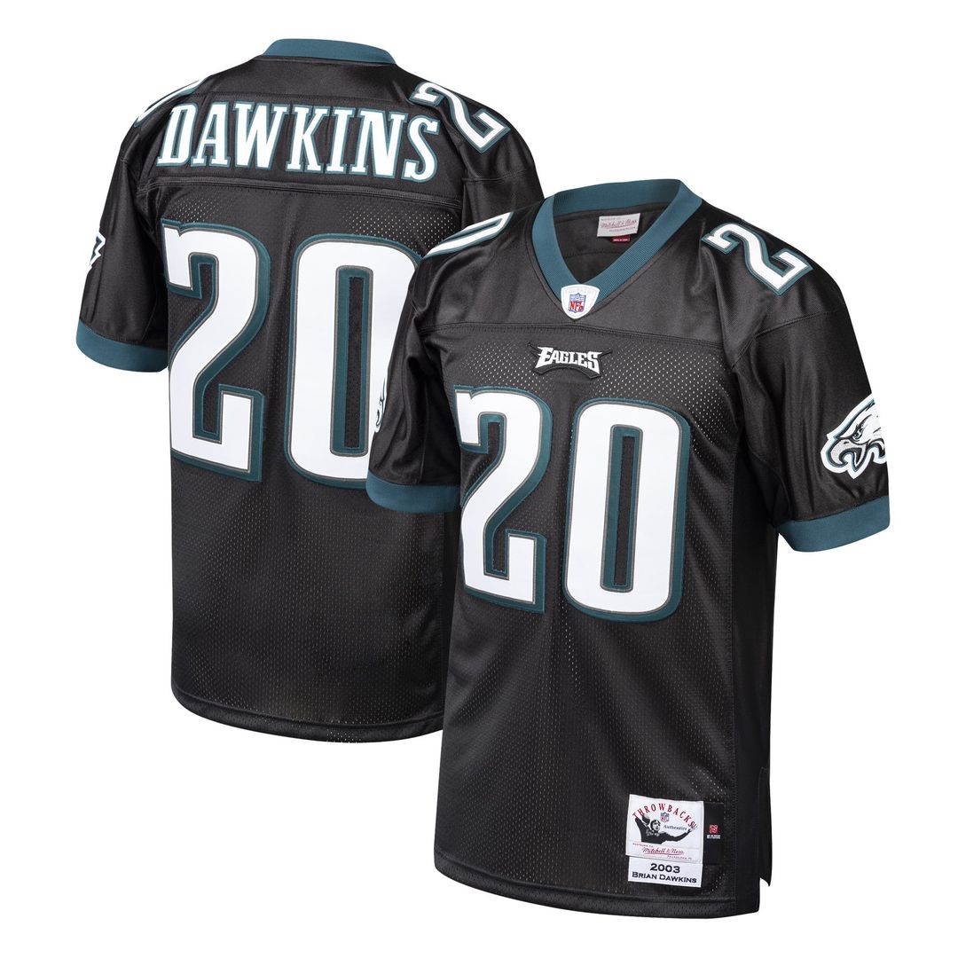 Philadelphia Eagles 2003 Brian Dawkins Mitchell & Ness Authentic Throwback Retired Player Jersey - Black