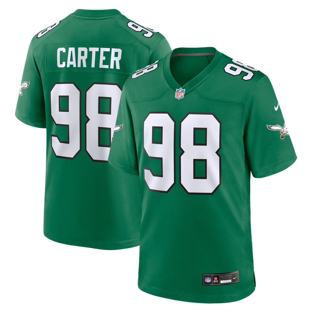 Philadelphia Eagles Jalen Carter Nike Team Game Jersey - Midnight Green