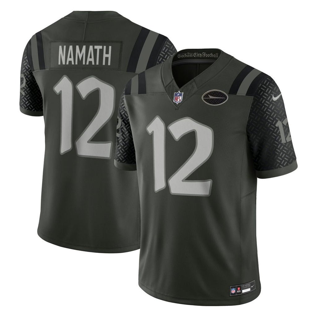 New York Jets Joe Namath Nike Rivalries Collection Stitched Limited Jersey - Green