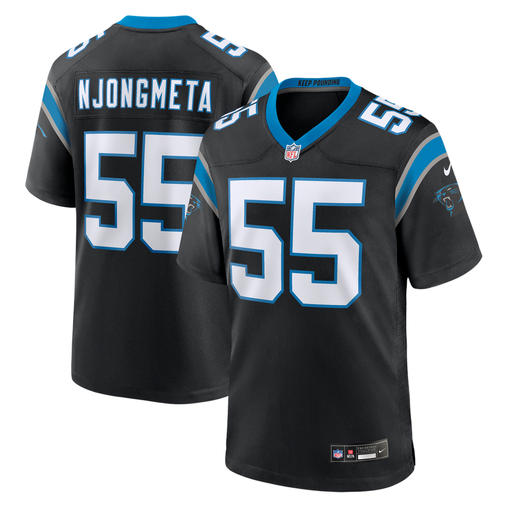 Carolina Panthers Maema Njongmeta Nike Team Game Jersey - Black