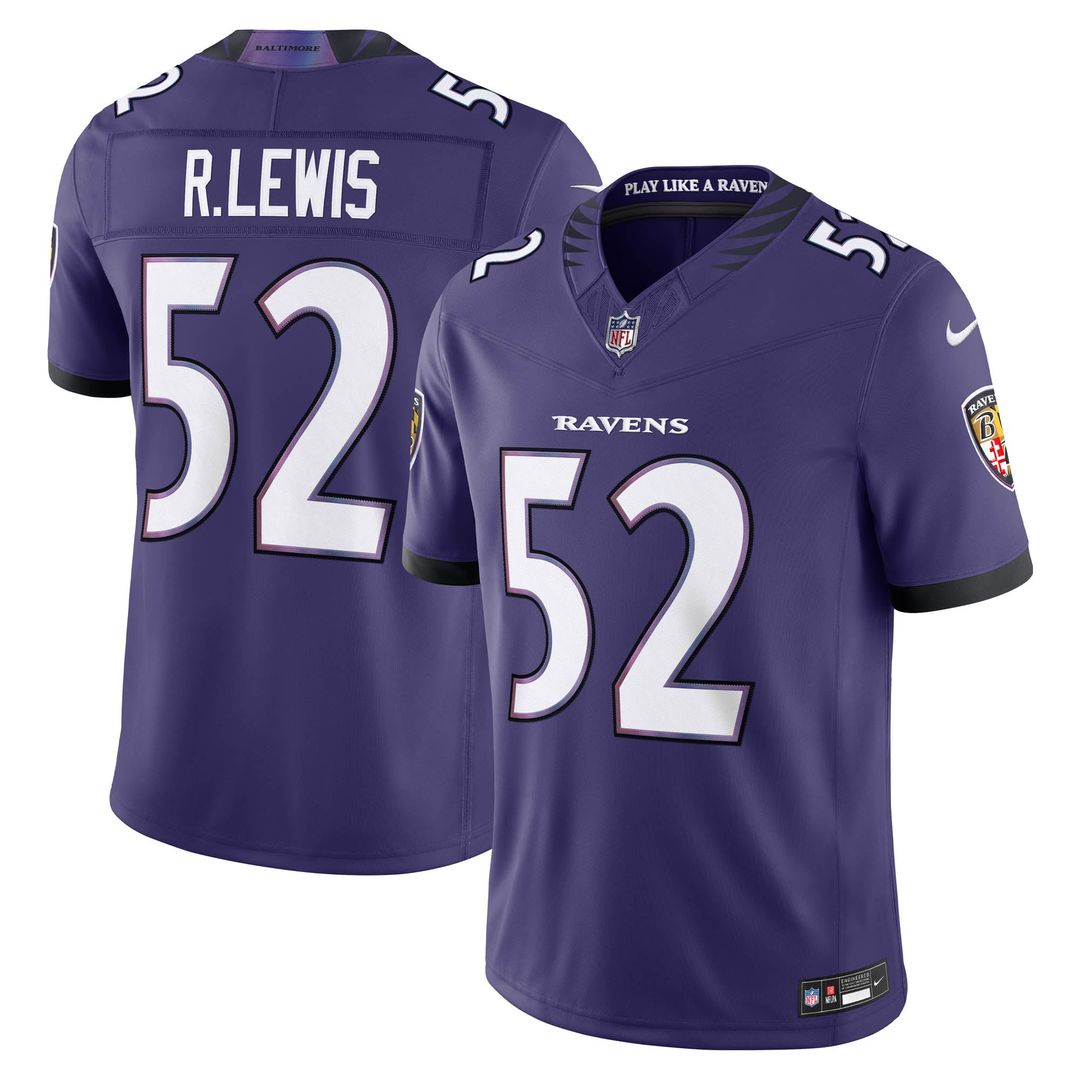 Baltimore Ravens Ray Lewis Nike Vapor F.U.S.E. Stitched Retired Limited Jersey - Purple