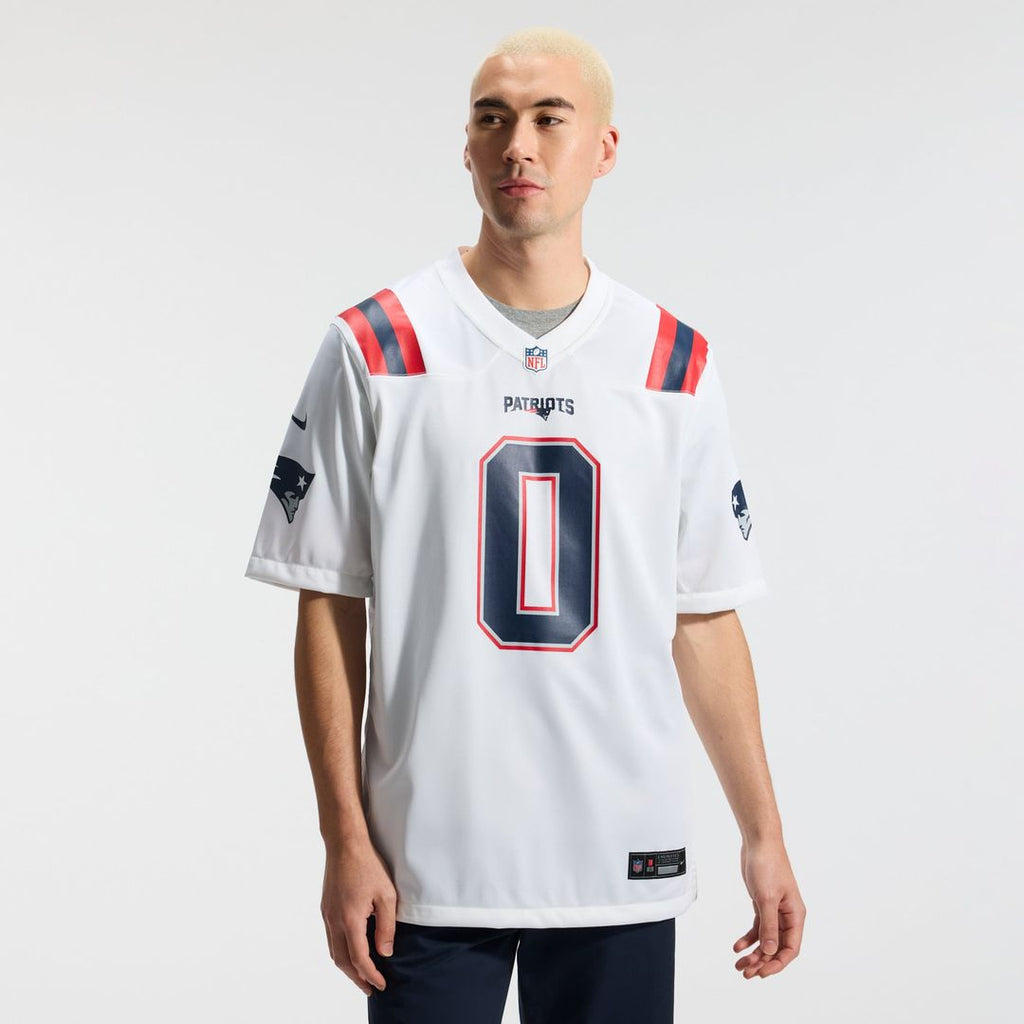 New England Patriots Christian Gonzalez Nike Game Jersey - White