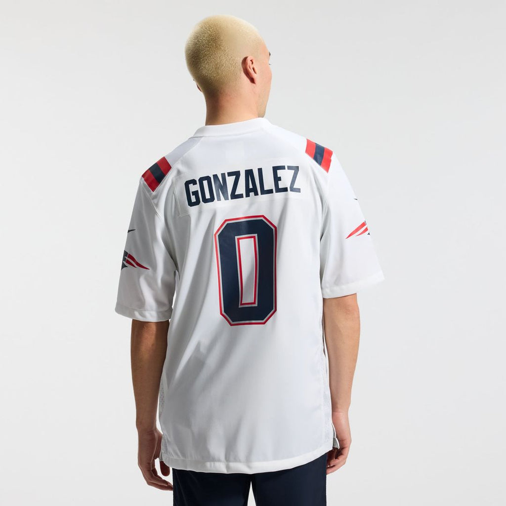 New England Patriots Christian Gonzalez Nike Game Jersey - White