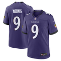 Baltimore Ravens Zion Young Nike Team Game Jersey - Purple