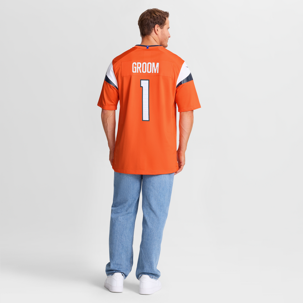 Denver Broncos Number 1 Groom Nike Game Jersey - Orange