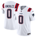 New England Patriots Christian Gonzalez Nike Vapor F.U.S.E. Stitched Limited Jersey - White