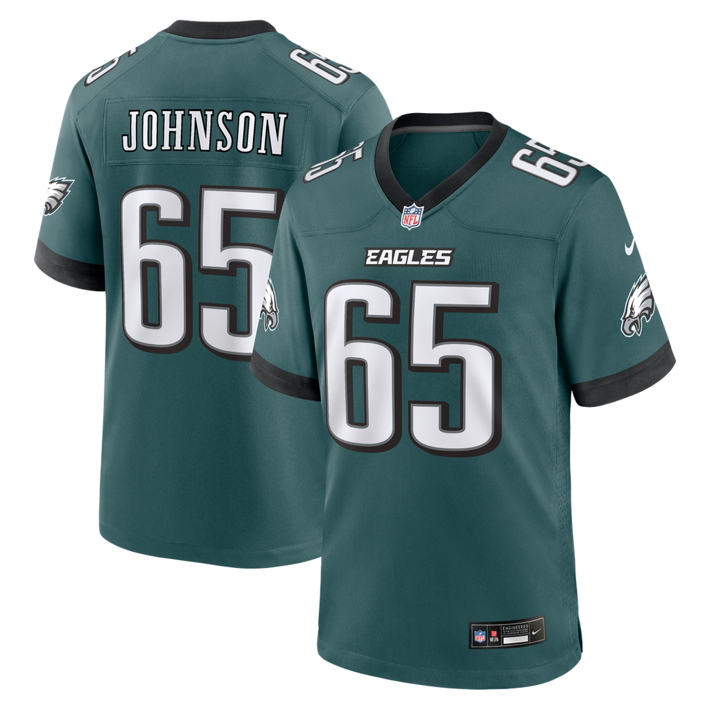 Philadelphia Eagles Lane Johnson Nike Team Game Jersey - Midnight Green