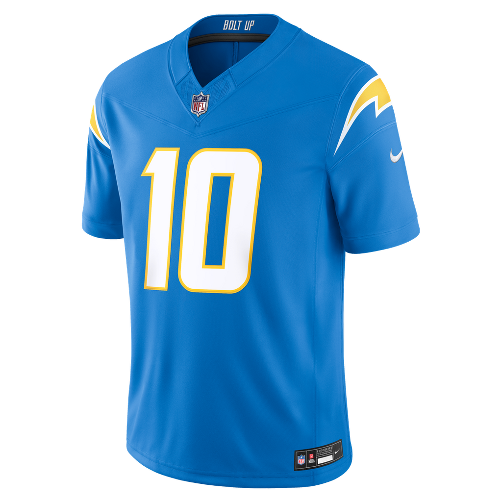 Los Angeles Chargers Justin Herbert Nike Alternate Super Chargers Vapor F.U.S.E. Stitched Limited Jersey - Navy
