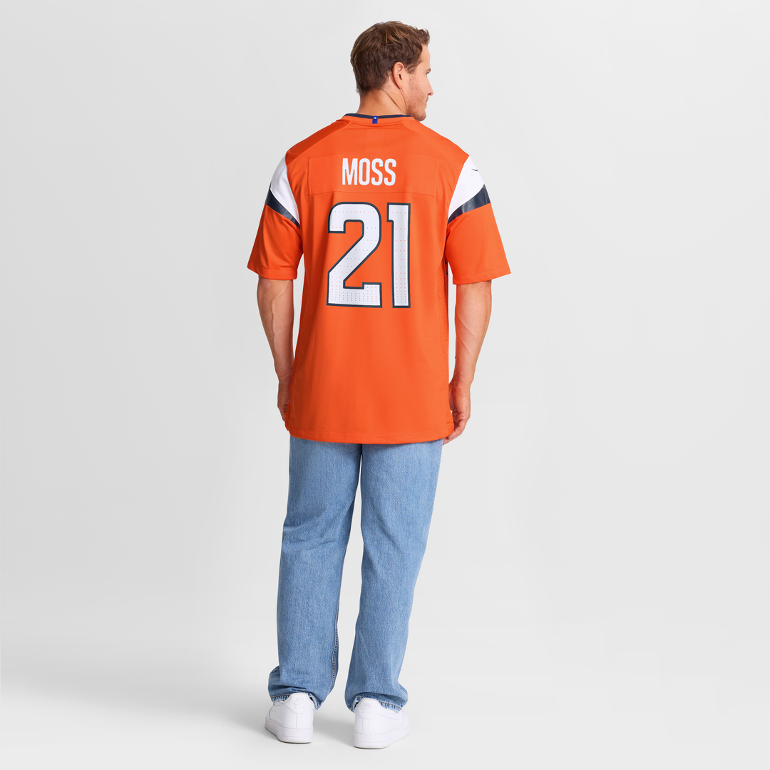 Denver Broncos Riley Moss Nike Team Game Jersey - Orange