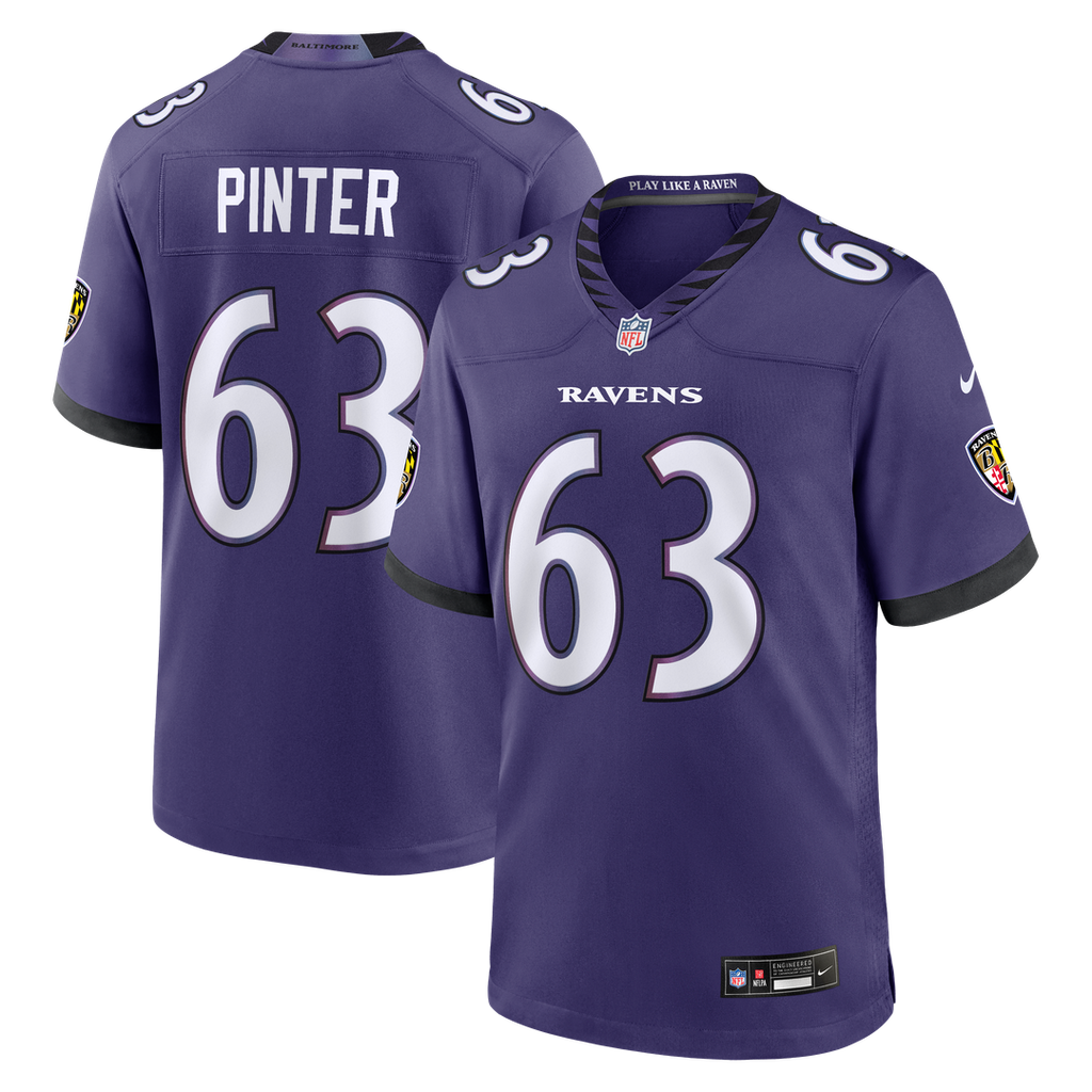 Baltimore Ravens Danny Pinter Nike Team Game Jersey - Purple