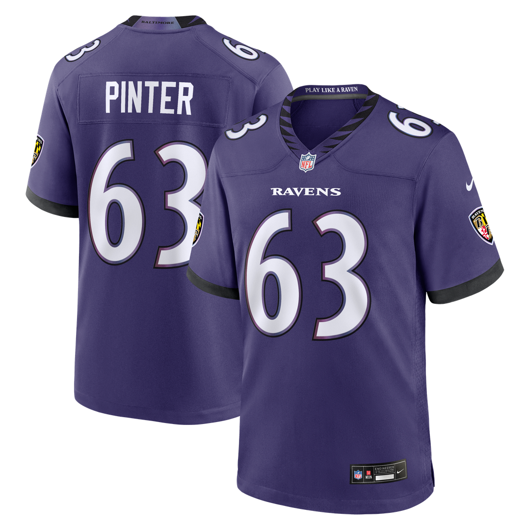 Baltimore Ravens Danny Pinter Nike Team Game Jersey - Purple