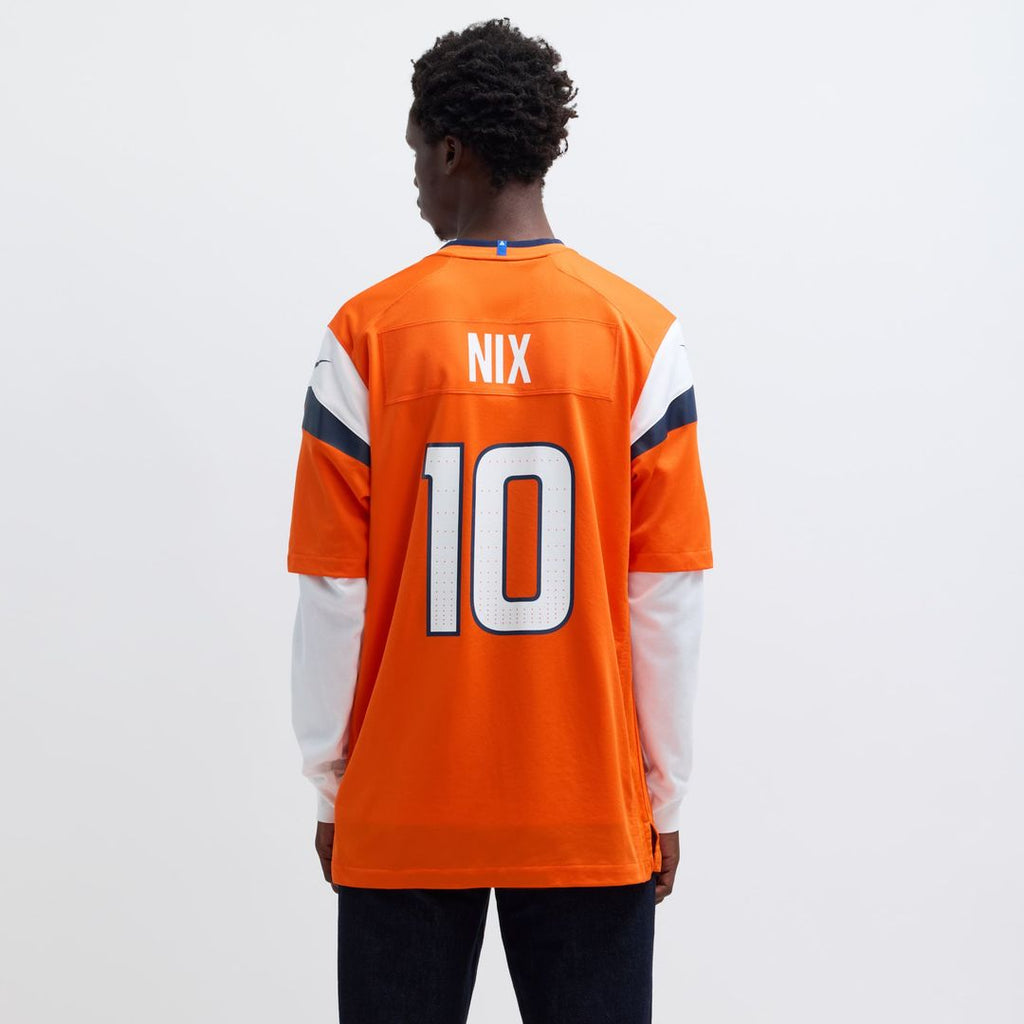 Denver Broncos Bo Nix Nike Player Game Jersey - Orange