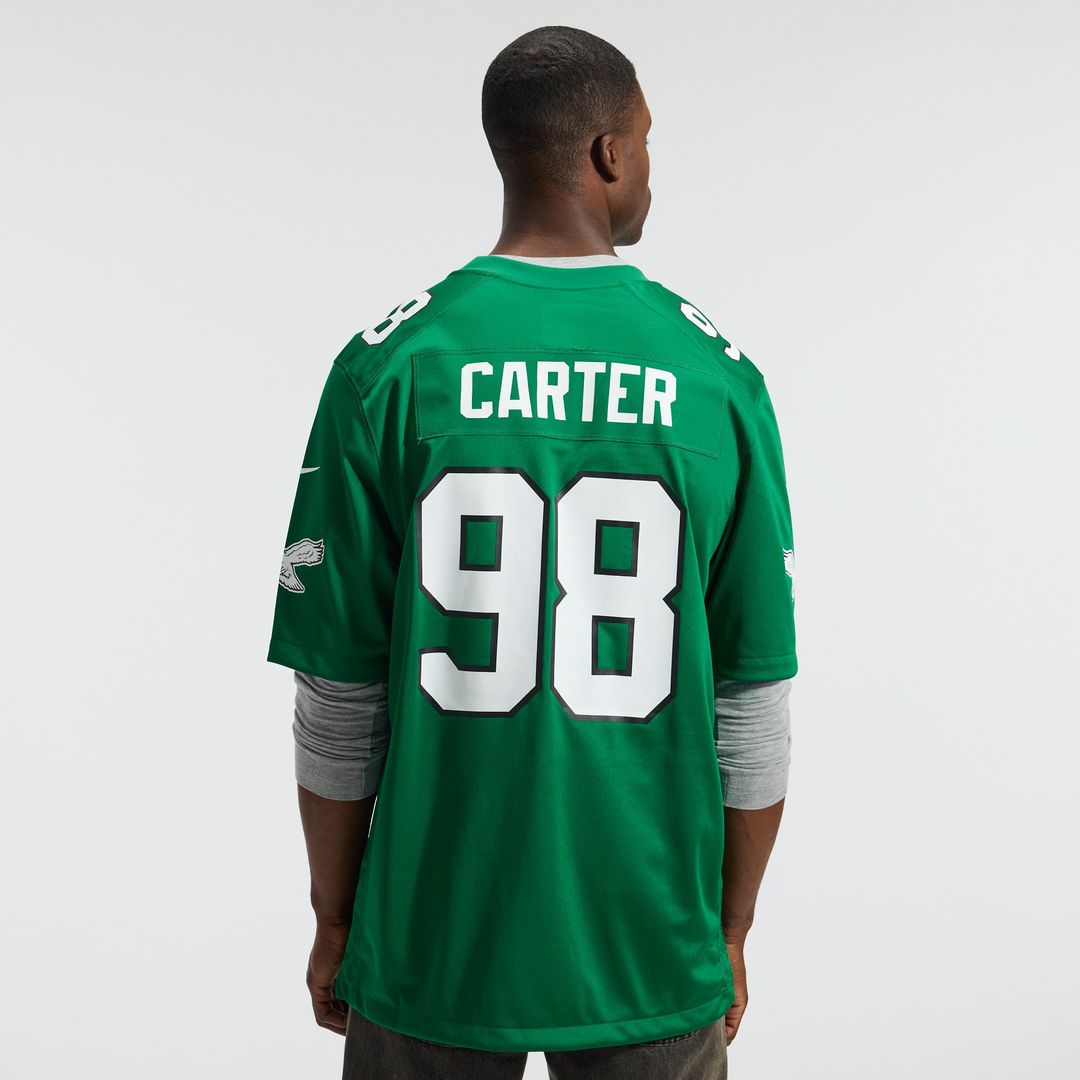 Philadelphia Eagles Jalen Carter Nike Game Jersey - White