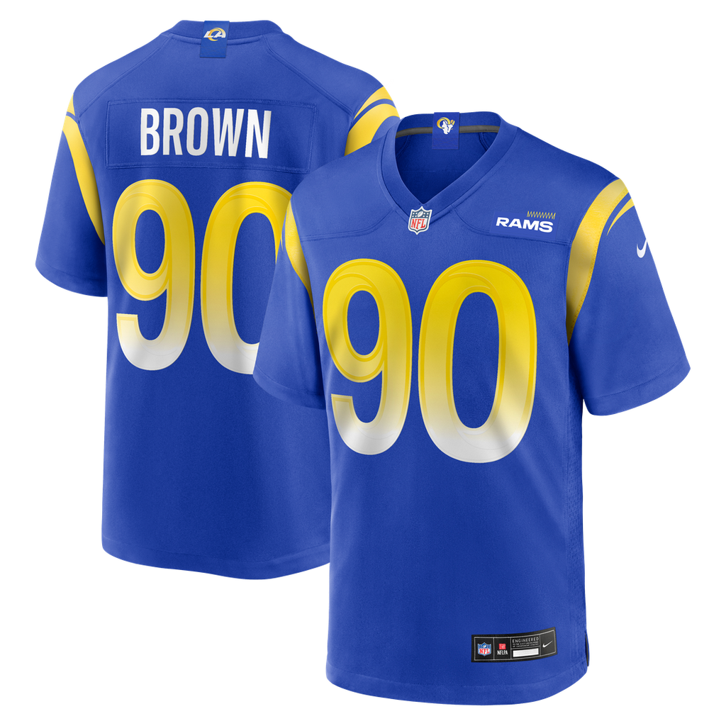 Los Angeles Rams Earnest Brown IV Nike Team Game Jersey - Royal