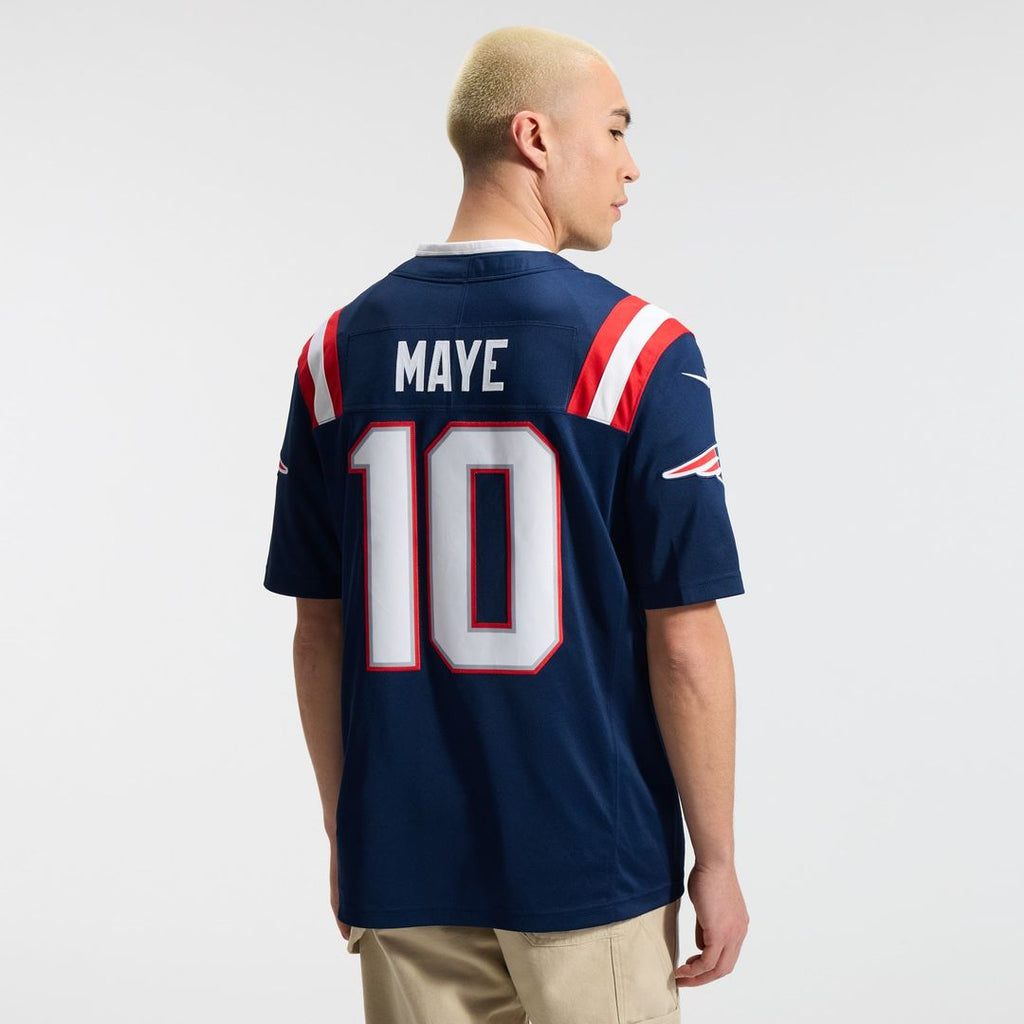 New England Patriots Drake Maye Nike Team Vapor F.U.S.E. Stitched Limited Jersey - Navy