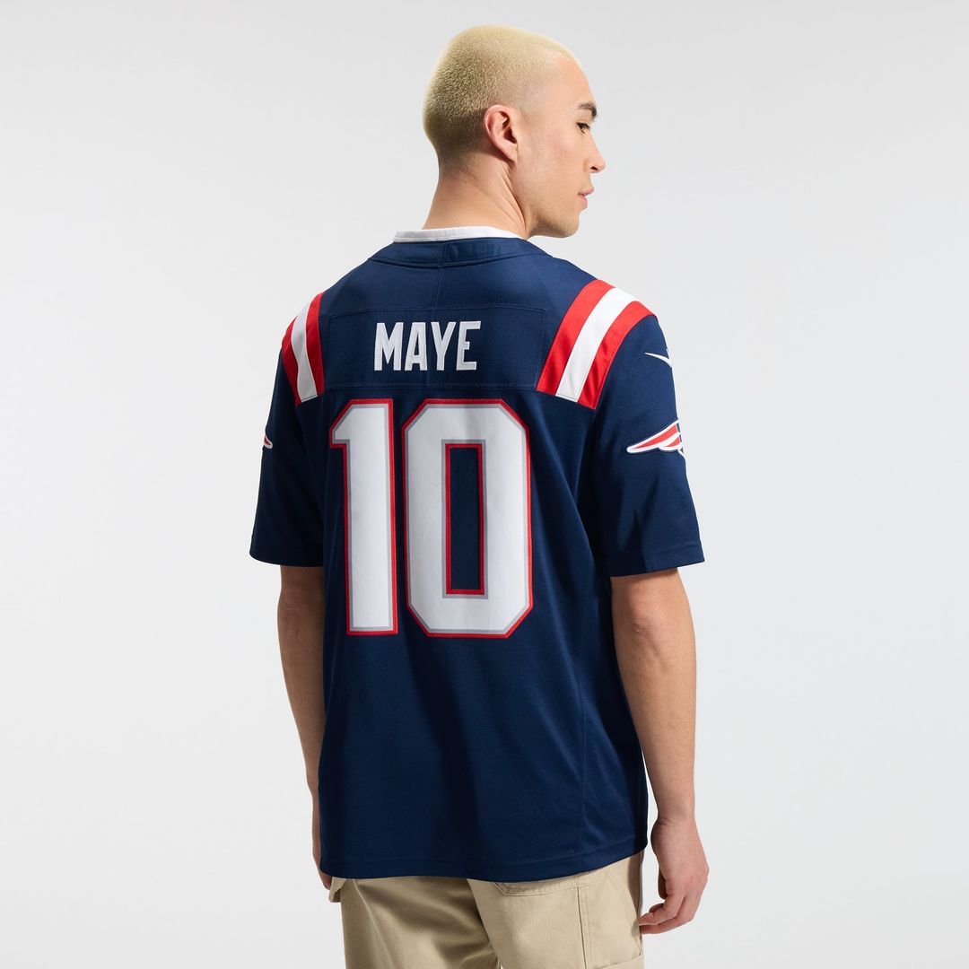 New England Patriots Drake Maye Nike Team Vapor F.U.S.E. Stitched Limited Jersey - Navy