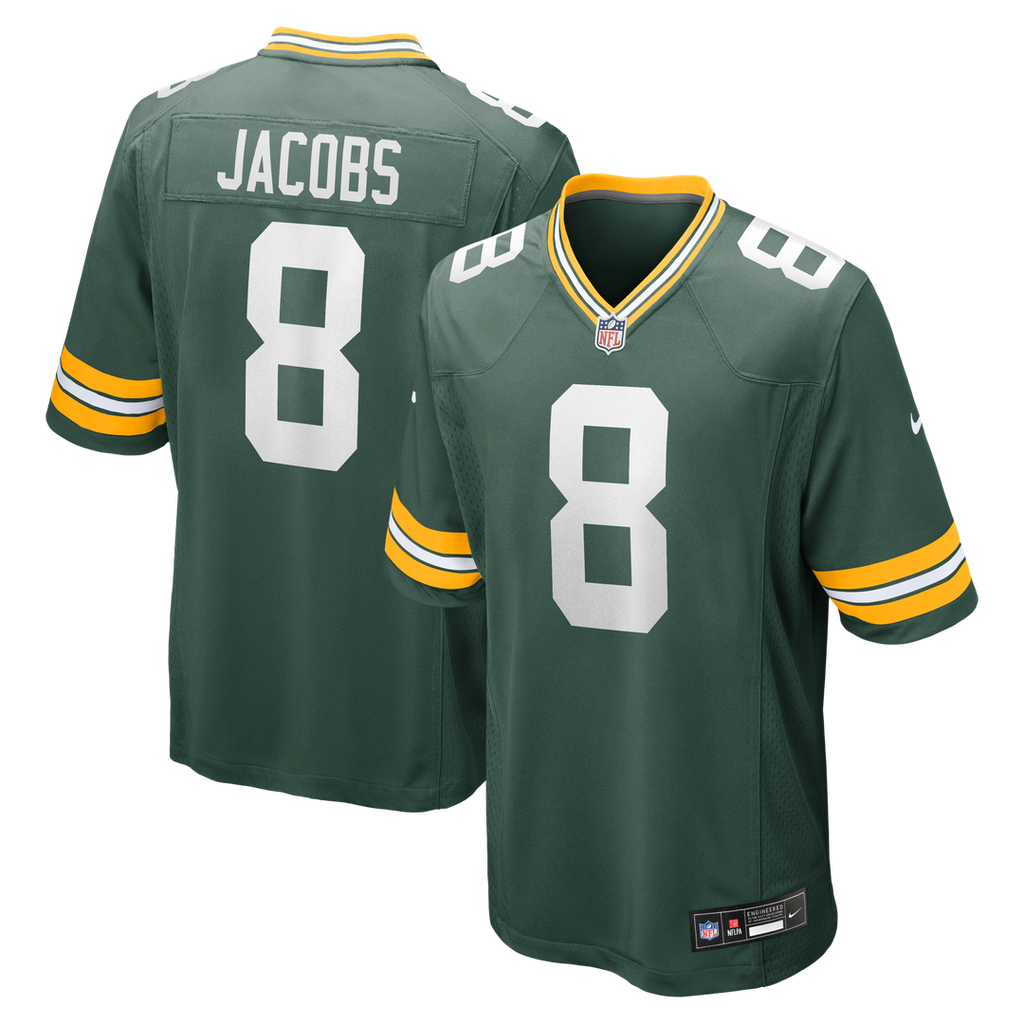 Green Bay Packers Josh Jacobs Nike Team Game Jersey - Green