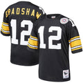 Pittsburgh Steelers Terry Bradshaw Mitchell & Ness Authentic Throwback Retired Player Jersey - Black