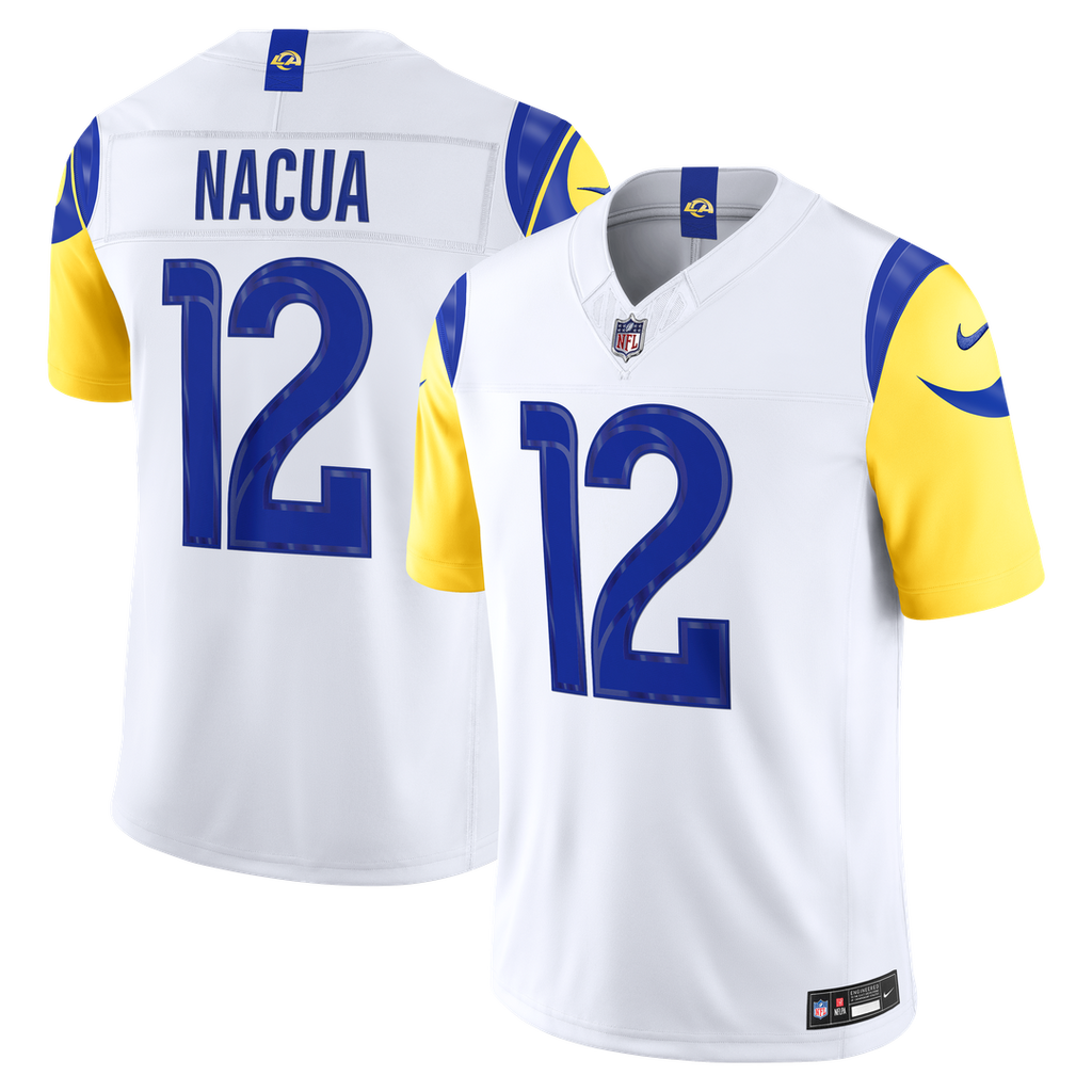 Los Angeles Rams Puka Nacua Nike Vapor F.U.S.E. Stitched Limited Jersey - White