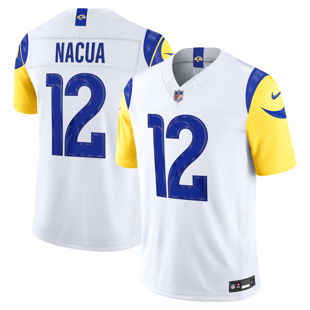 Los Angeles Rams Puka Nacua Nike Vapor F.U.S.E. Stitched Limited Jersey - White