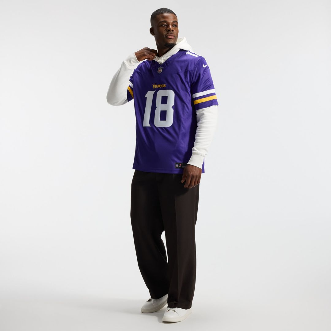 Minnesota Vikings Justin Jefferson Nike Alternate Vapor F.U.S.E. Stitched Limited Jersey - White