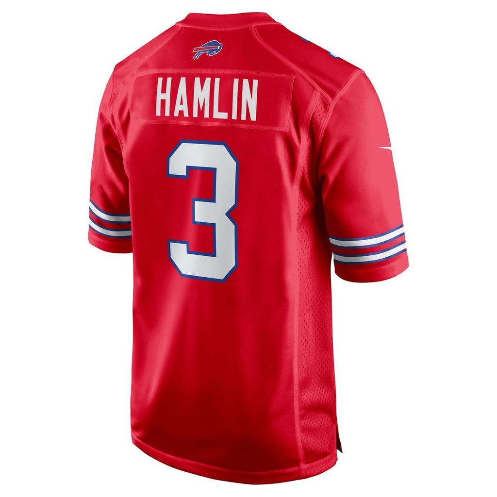 Buffalo Bills Damar Hamlin Nike Alternate Game Jersey - Red