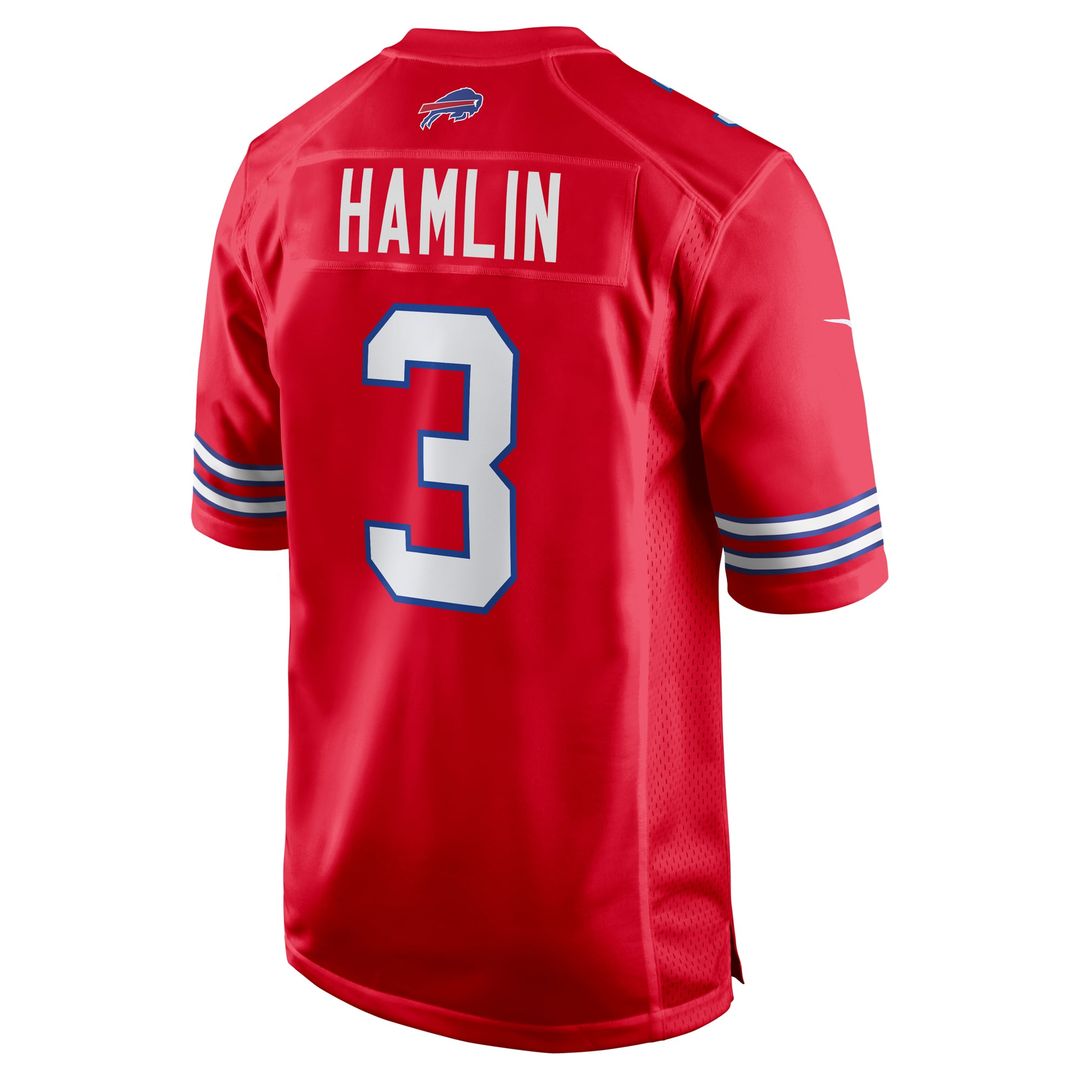 Buffalo Bills Damar Hamlin Nike Alternate Game Jersey - Red