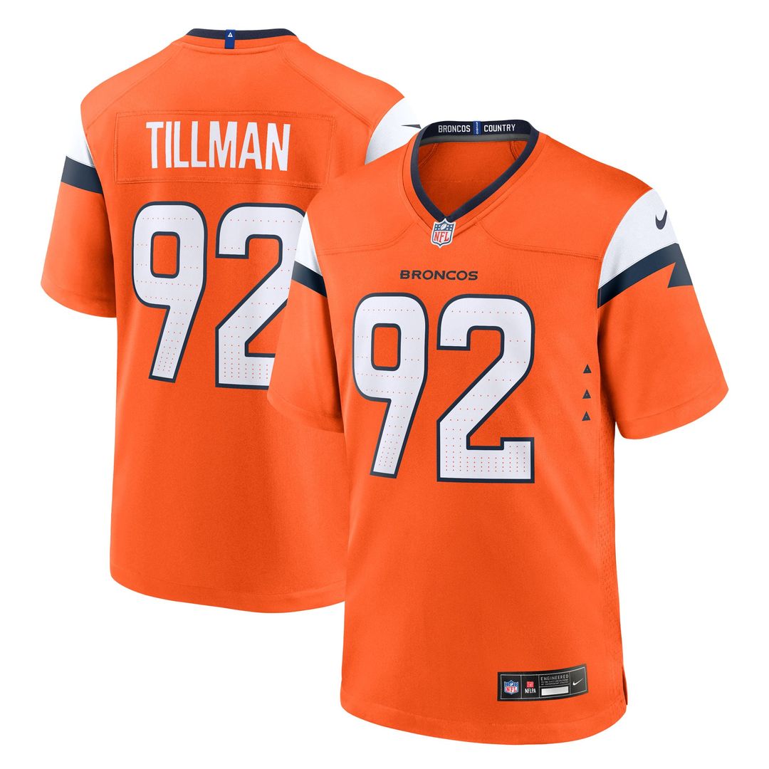 Denver Broncos Dondrea Tillman Nike Team Game Jersey - Orange