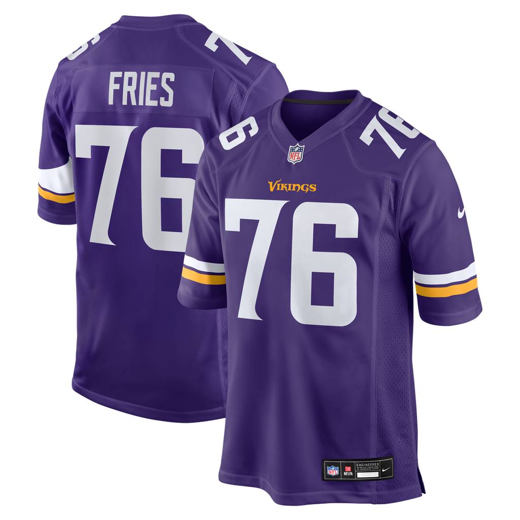 Minnesota Vikings Will Fries Nike Team Game Jersey - Purple
