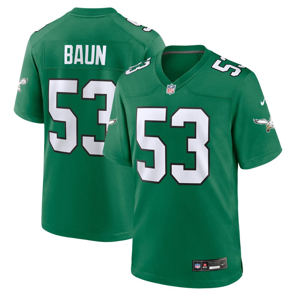 Philadelphia Eagles Zack Baun Nike Alternate Game Jersey - Kelly Green
