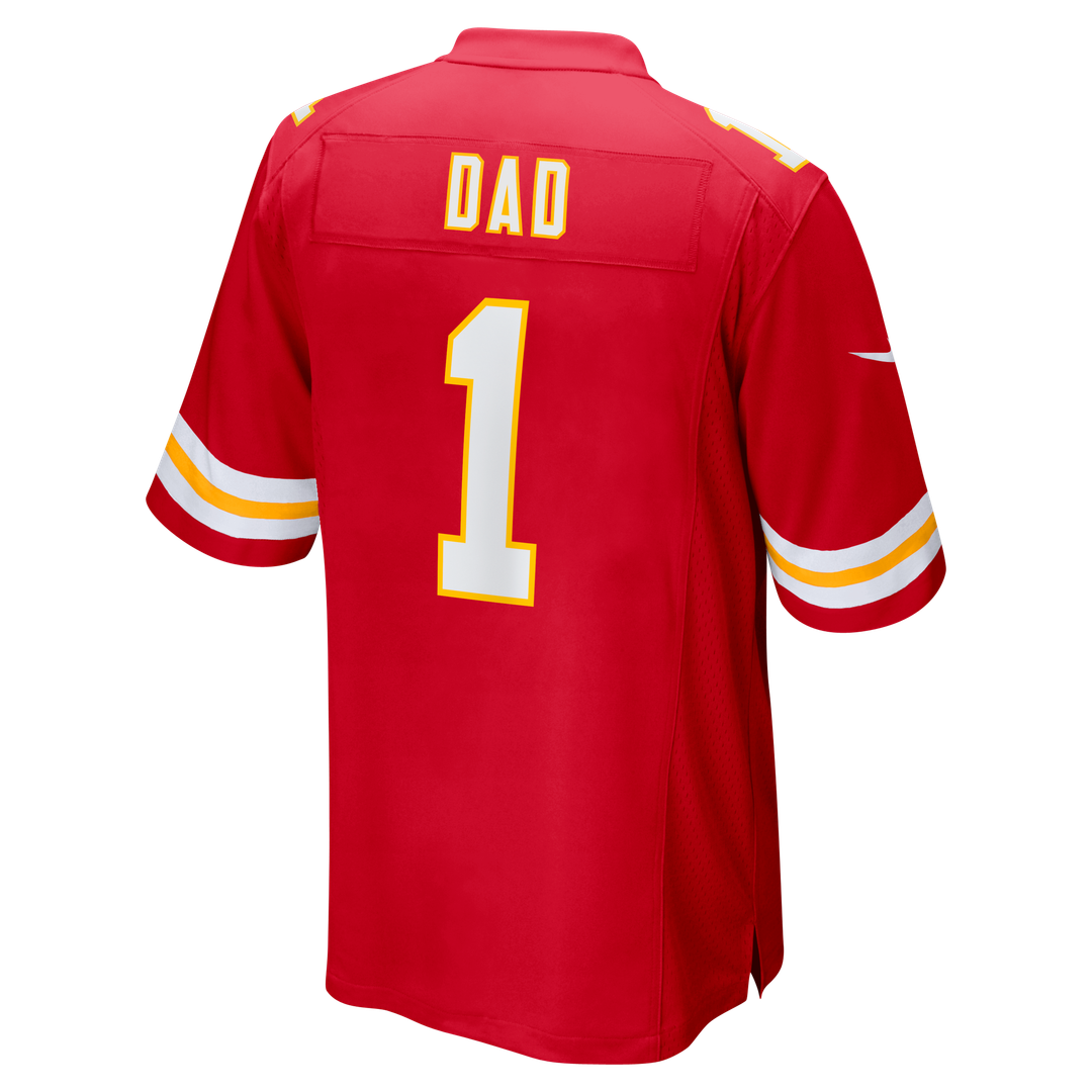 Kansas City Chiefs Number 1 Dad Nike Game Jersey - Red