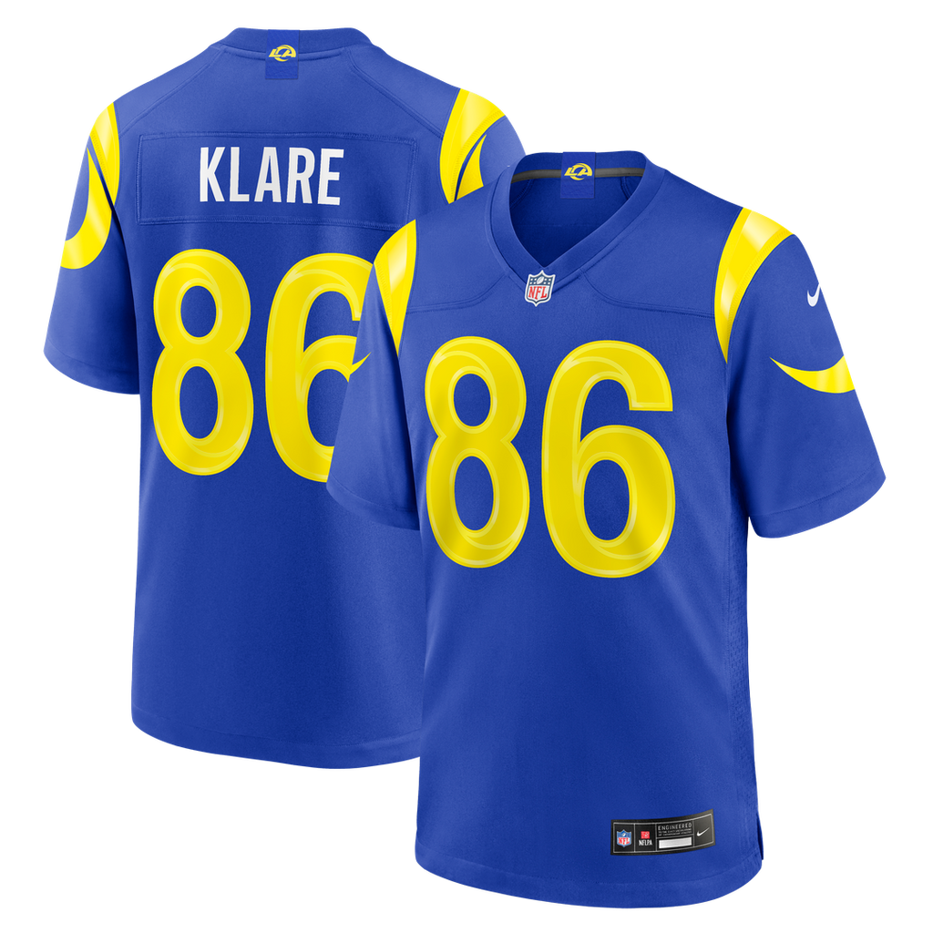 Los Angeles Rams Max Klare Nike Team Game Jersey - Royal