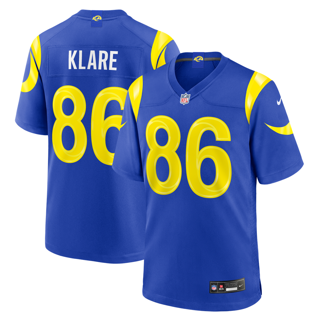 Los Angeles Rams Max Klare Nike Team Game Jersey - Royal