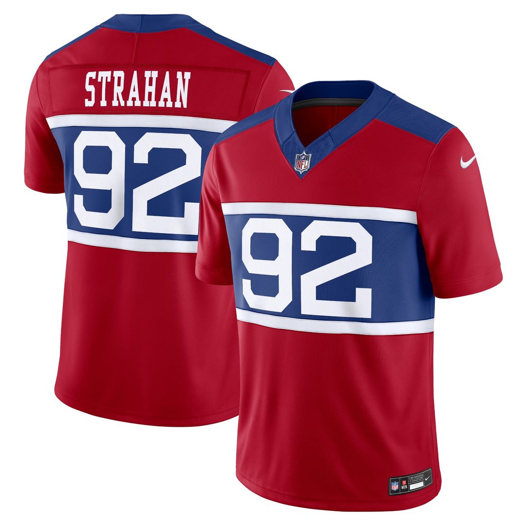 New York Giants Michael Strahan Nike Alternate Vapor F.U.S.E. Retired Player Limited Jersey - Century Red