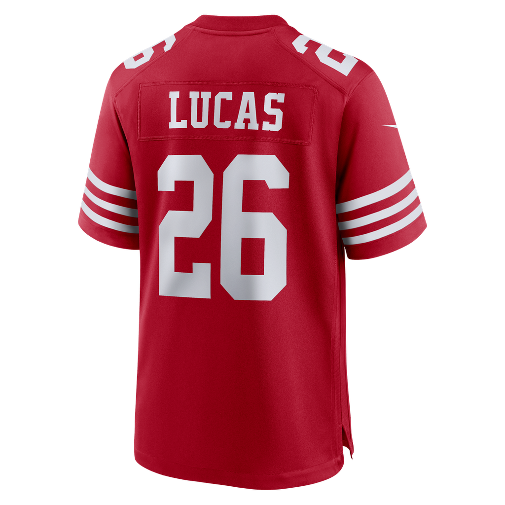 San Francisco 49ers Chase Lucas Nike Team Game Jersey - Scarlet