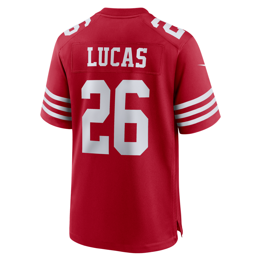 San Francisco 49ers Chase Lucas Nike Team Game Jersey - Scarlet