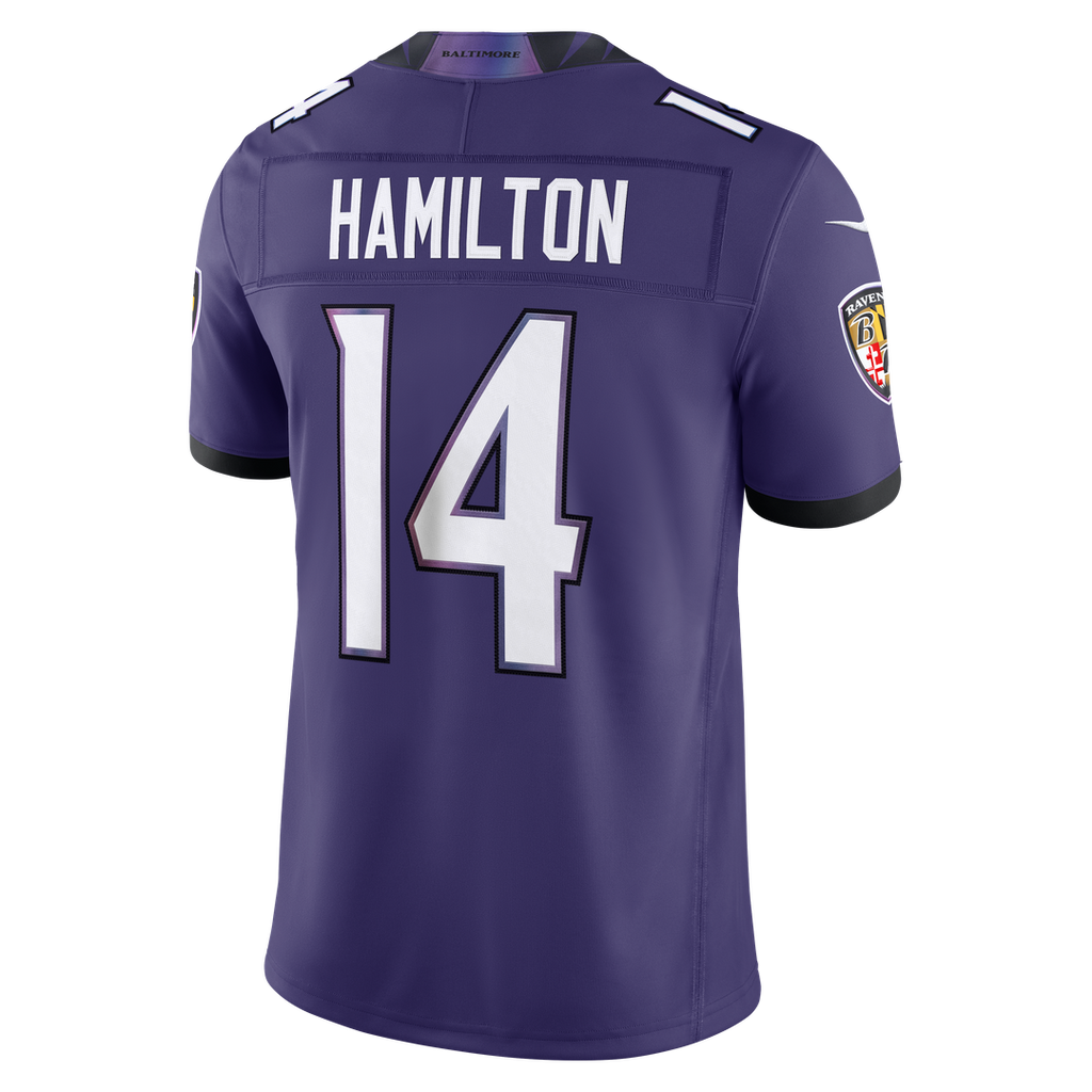 Baltimore Ravens Kyle Hamilton Nike Alternate Vapor F.U.S.E. Stitched Limited Jersey - Black