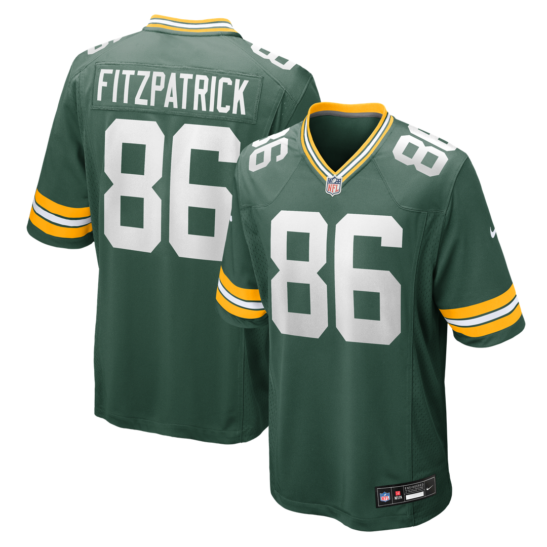 Green Bay Packers John FitzPatrick Nike Team Game Jersey - Green